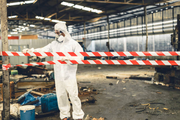 Professional Biohazard technician working in Denton, NC